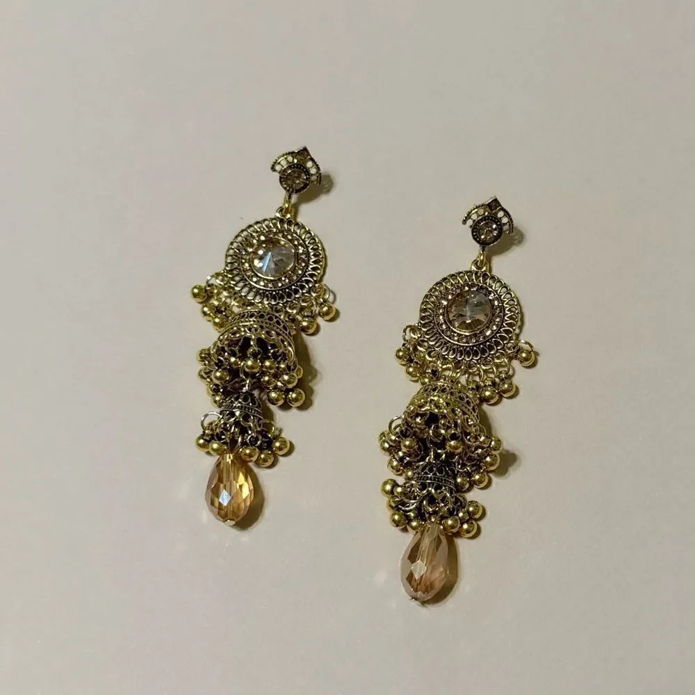 Boho crystal drop earrings M646
